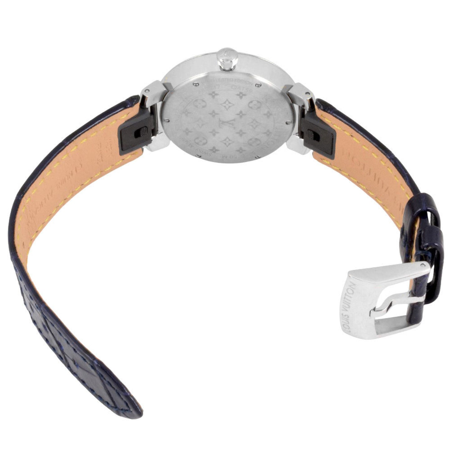 Louis Vuitton Louis Vuitton Qa159Z Tambour Mm Rainbow Watch Quartz Silver Dial Multicolor Ss