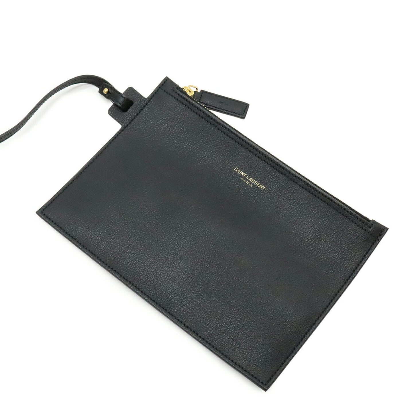 Saint Laurent Paris Ysl Yves Saint Laurent Tote Shoulder Bag In Black Leather