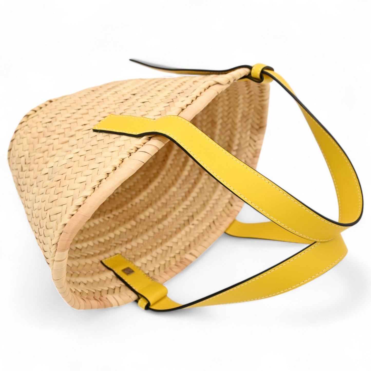 Loewe Anagram Small Basket Bag In Yellow