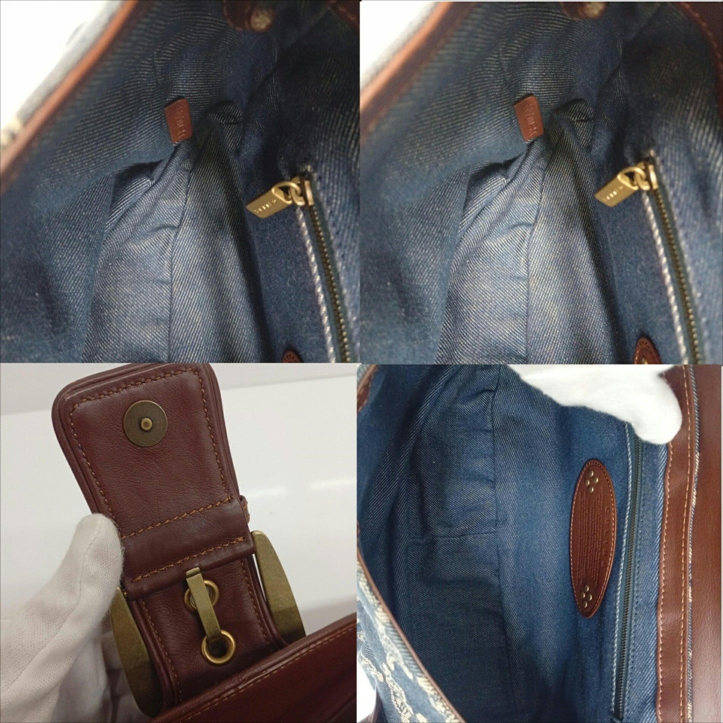 Celine Paris Macadam Denim Handbag