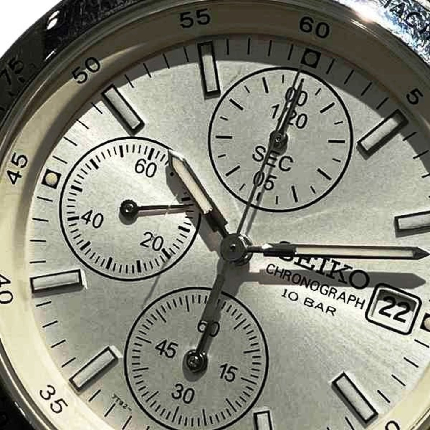 Seiko 7T92-0Dw0 Quartz Chrono Goraff Watch