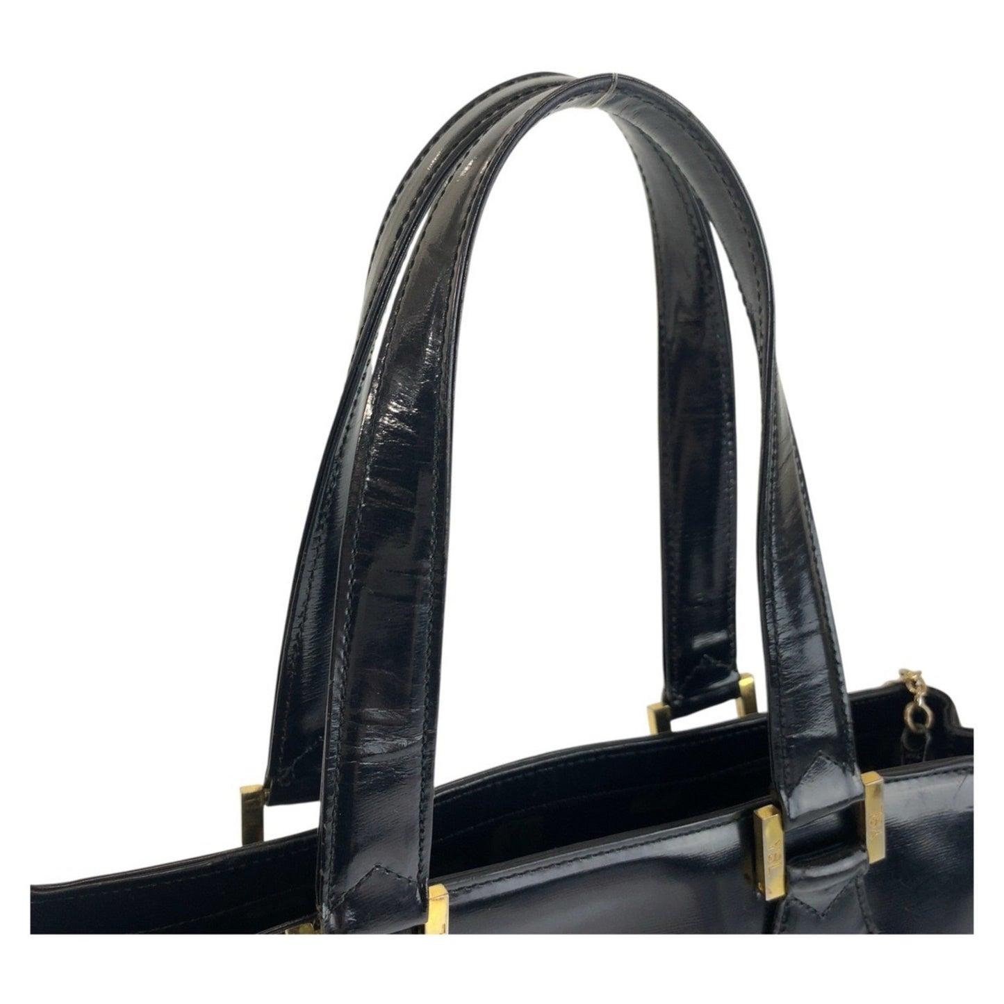 Yves Saint Laurent Vintage Ysl Black Leather Handbag