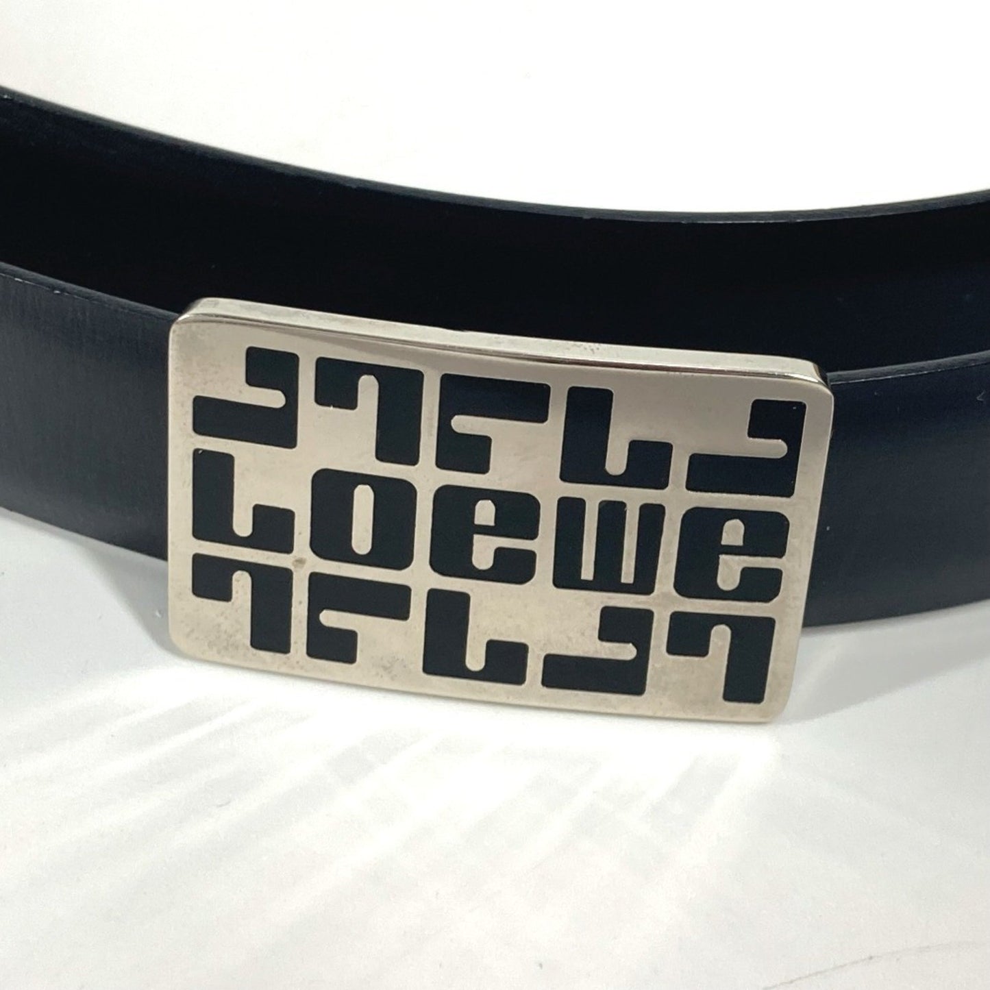 Loewe Logo Buckle Belt Leather