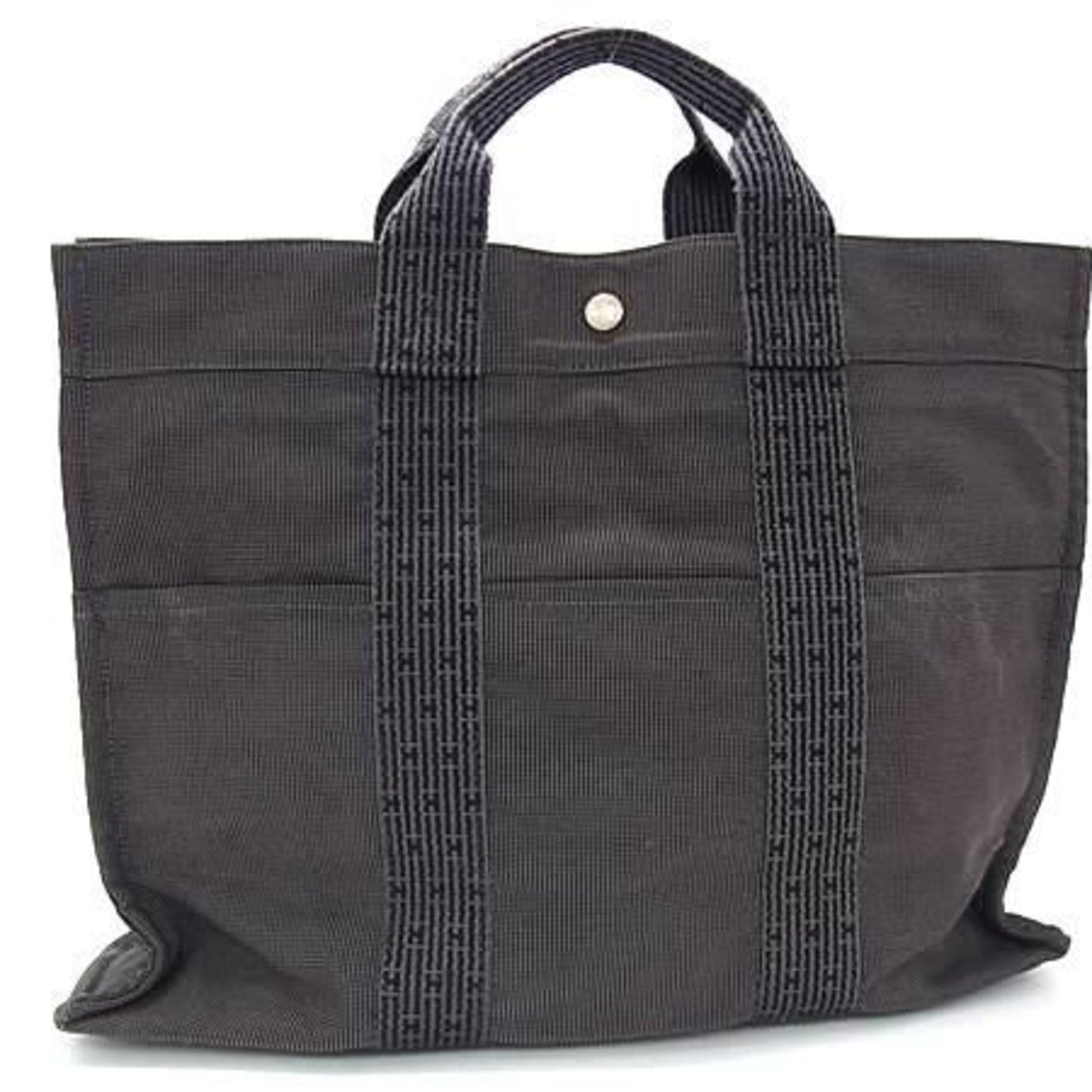 Hermes Air Line Tote Mm - Gray Canvas Bag