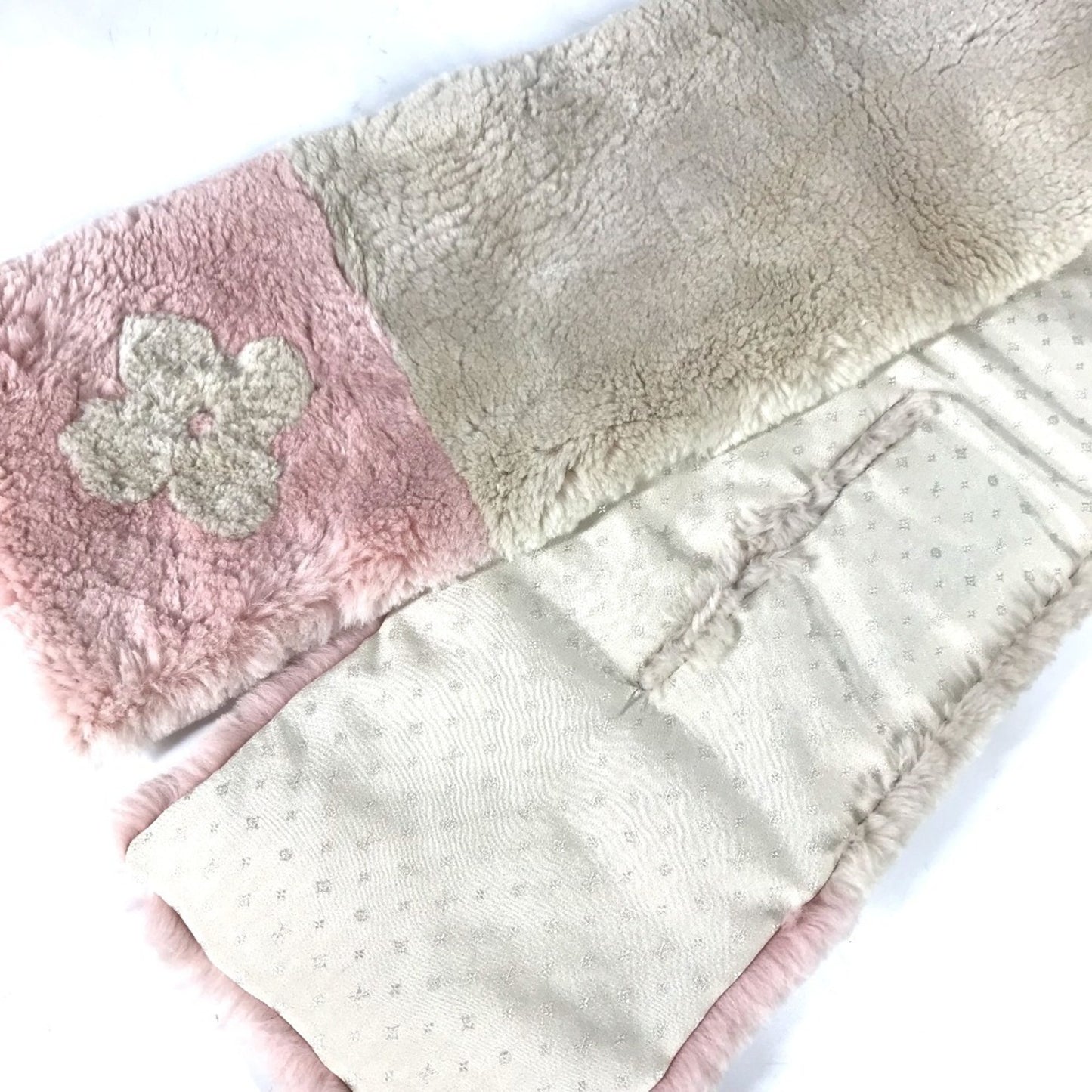 Louis Vuitton M70873 Fur Tippet Logo Two-Tone Echarpe Lv In The City Scarf
