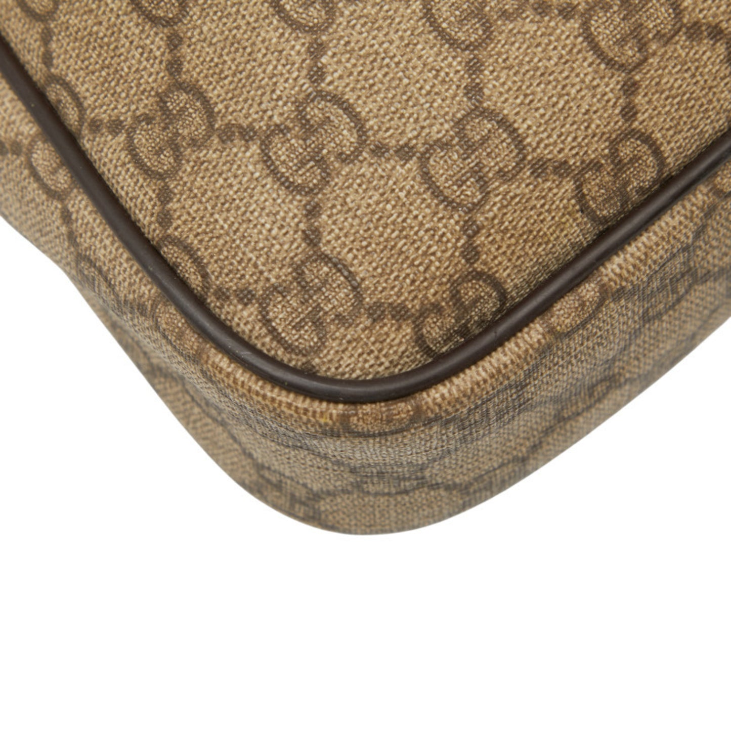Gucci Gg Supreme Business Bag 201480 Beige Brown Leather