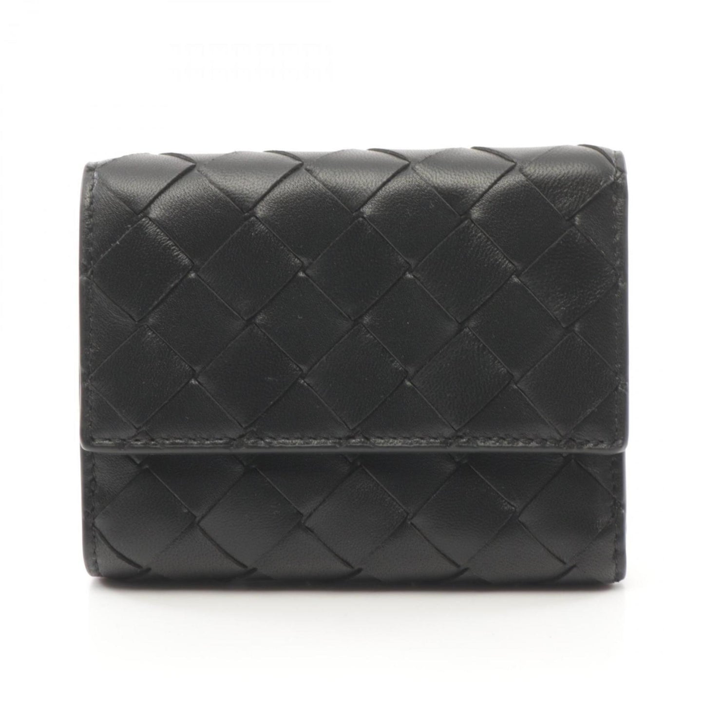 Bottega Veneta Intrecciato Tri-Fold Wallet Leather
