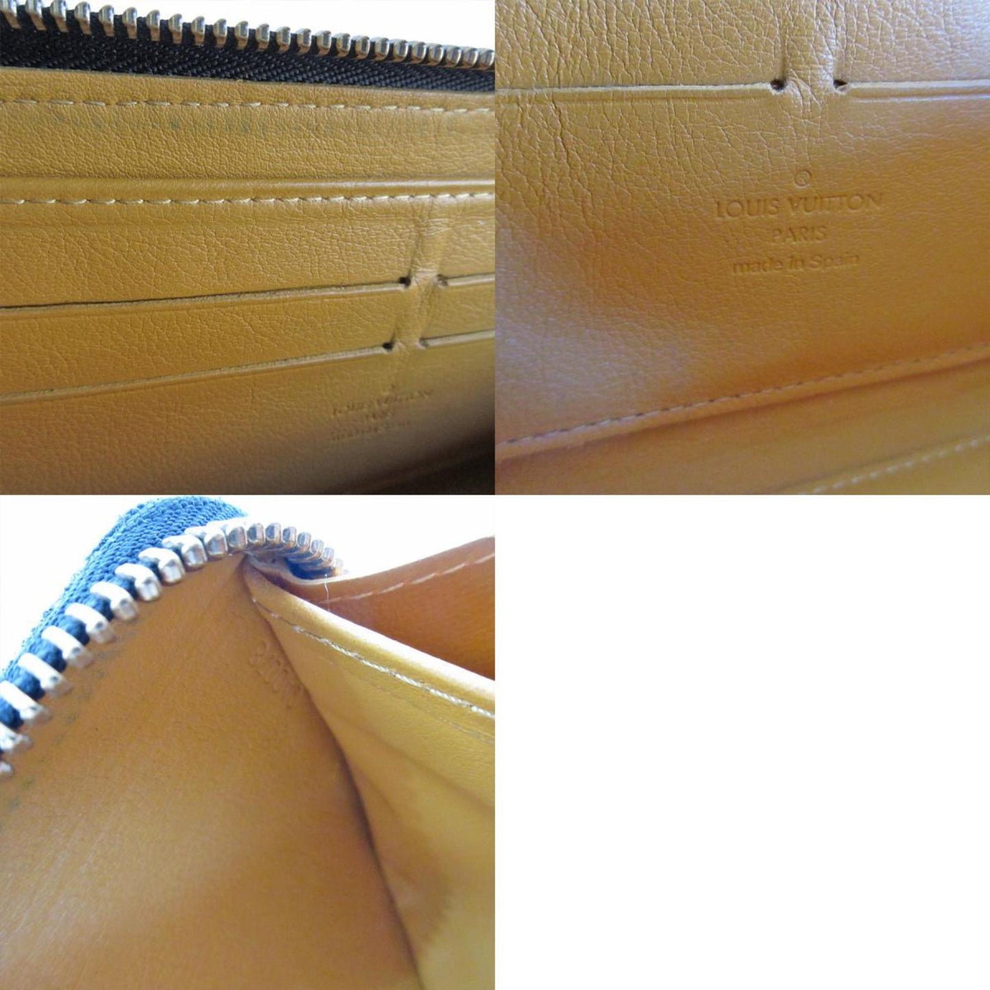 Louis Vuitton Louis Vuitton Round Long Wallet Monogram Denim Zippy Black