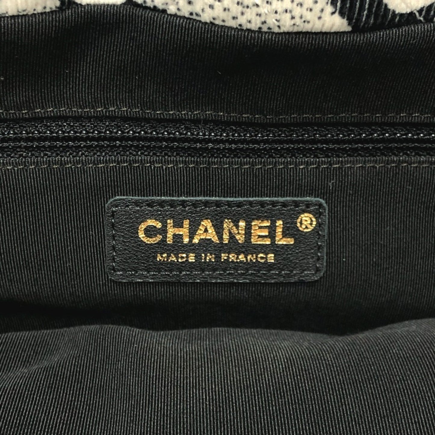 Chanel Camellia Bag Chevron Corduroy Shoulder Ribbon Handbag Tote Canvas