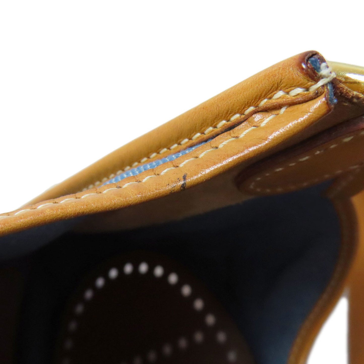 Hermes Herms Evelyne Gm Gold Hardware Shoulder Bag In Denim