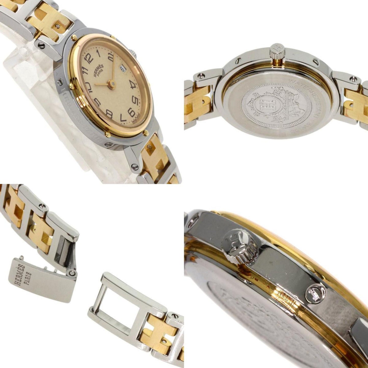Hermes Clipper Old Buckle Watch Stainless Steel Ssxgp