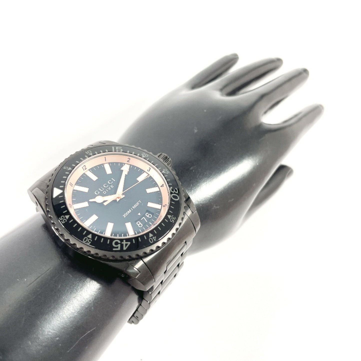 Gucci Dive Ya136213 Watch Stainless Steel/Stainless Steel Black Quartz Dial