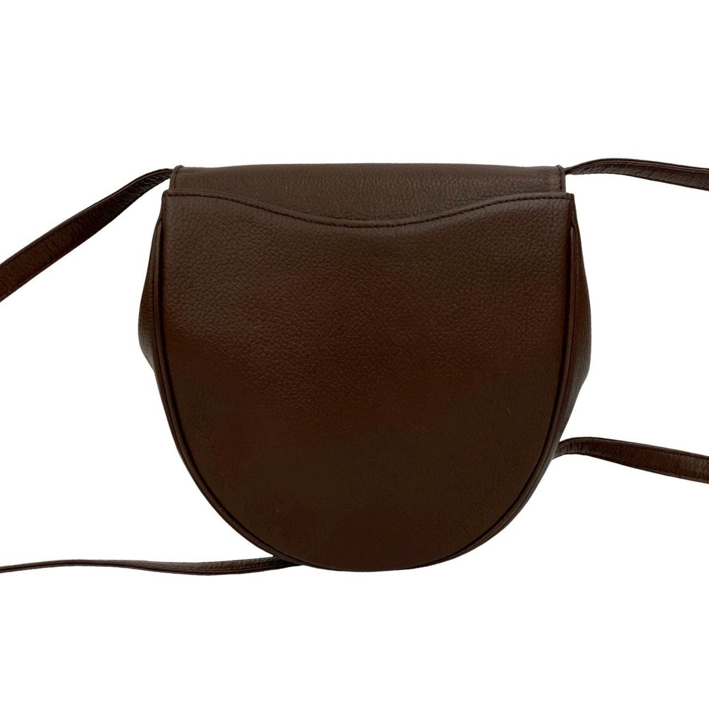 Yves Saint Laurent Ysl Logo Leather Shoulder Bag/Pochette In Brown