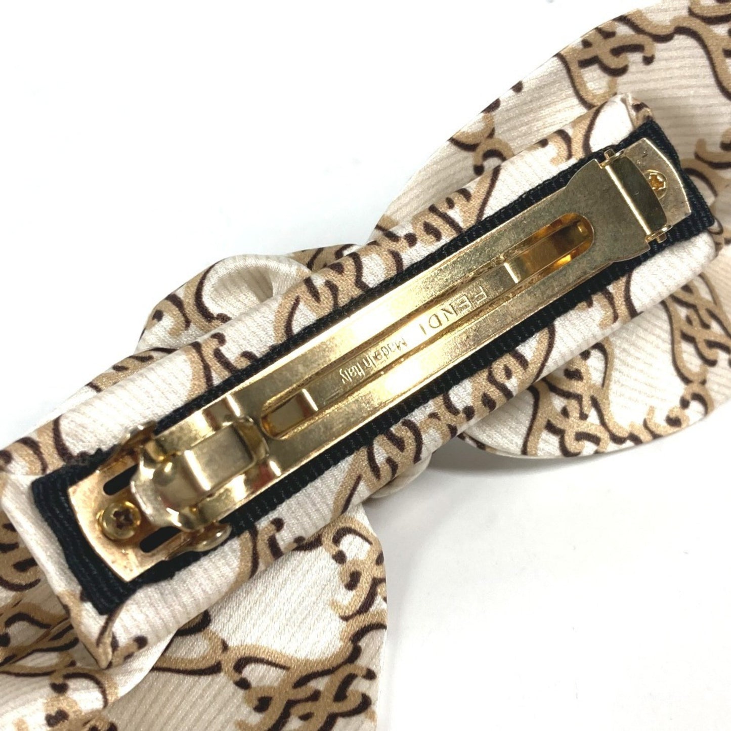 Fendi Ribbon Hair Hairpin Barrette Silk