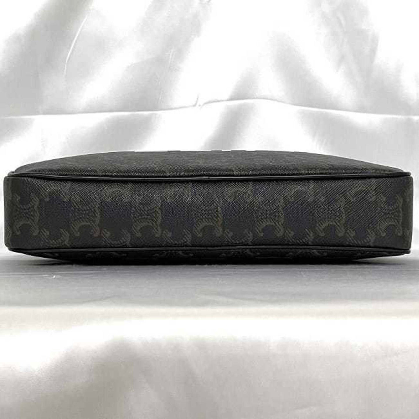 Celine Shoulder Bag Medium Black Triomphe F-20143 Pvc Leather Celine