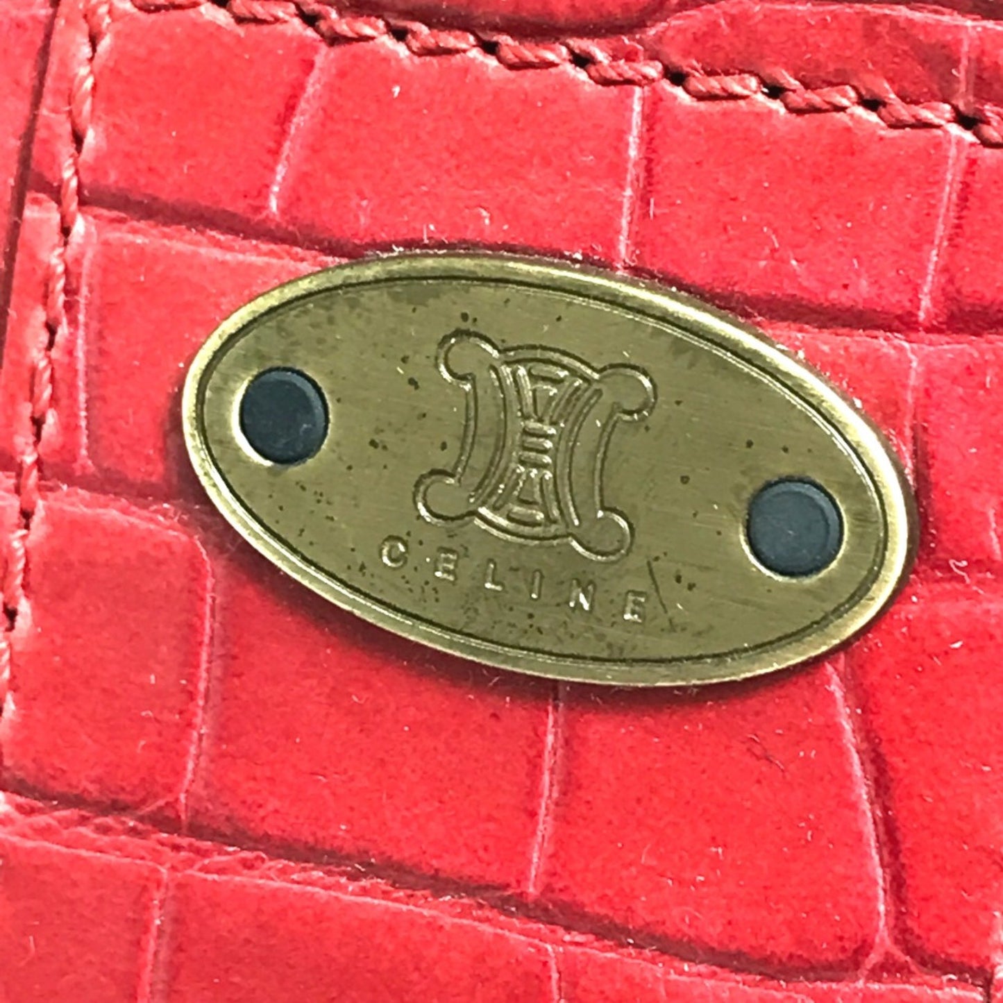 Celine Belt Bag Hand Bag Red Goldhardware
