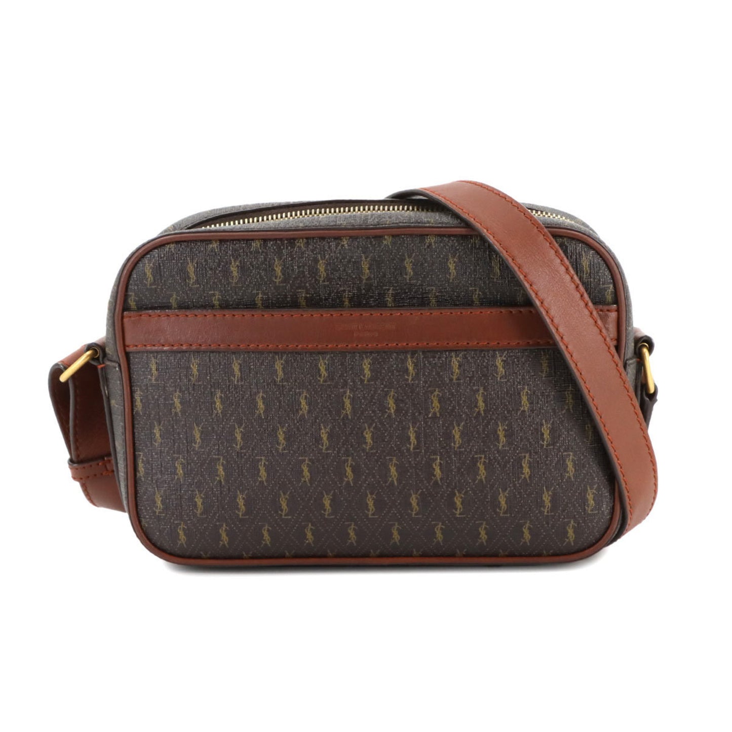 Saint Laurent Le Monogram Camera Shoulder Bag In Brown Leather