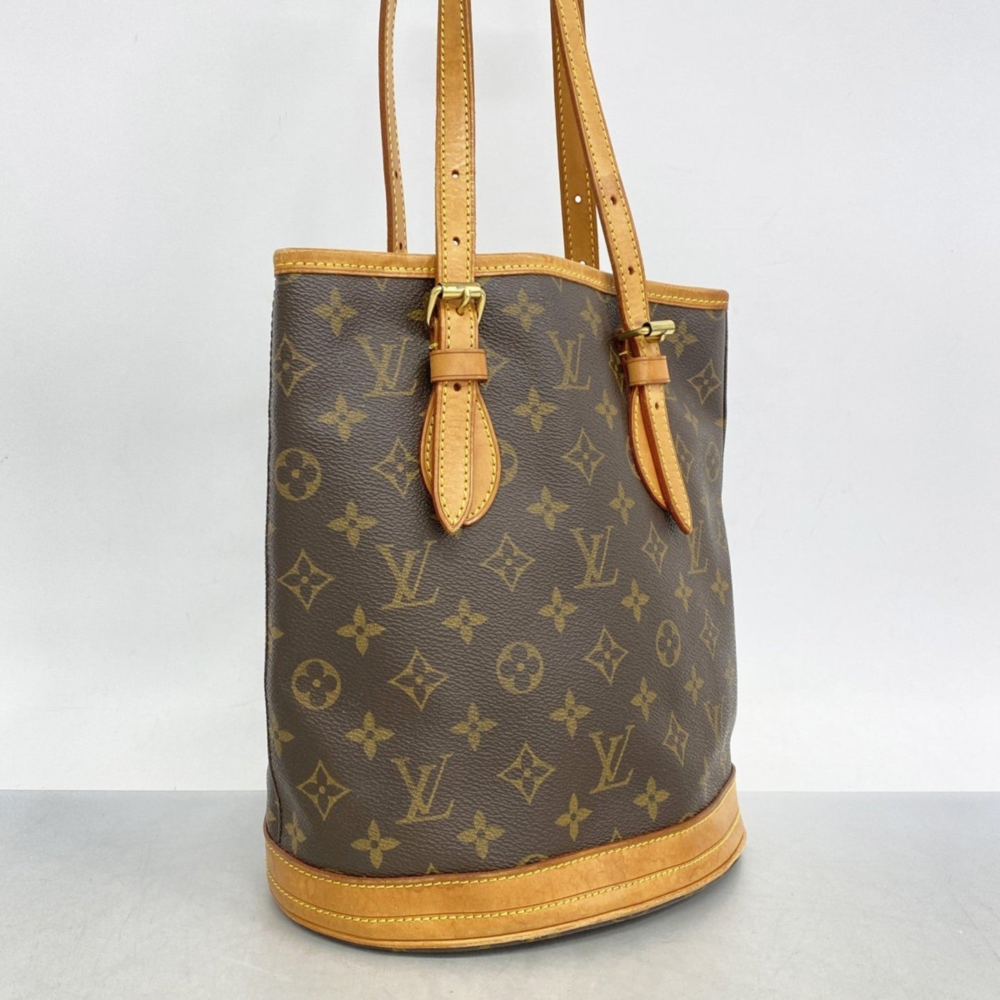 Louis Vuitton Monogram Bucket Pm Tote Bag M42238 Brown