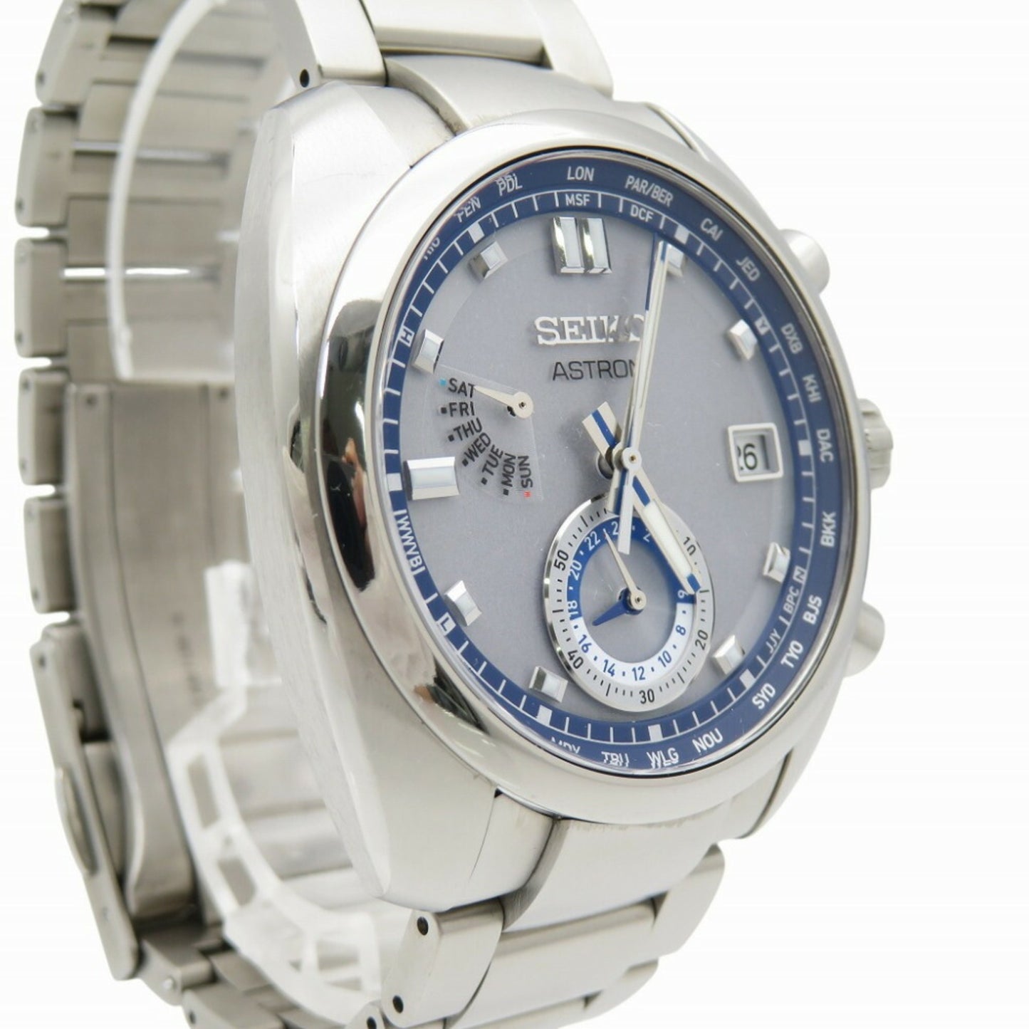 Seiko Solar Radio Astron Limited Edition Gps Sbxy001 / 8B63-0Az0 Wristwatch Titanium Silver