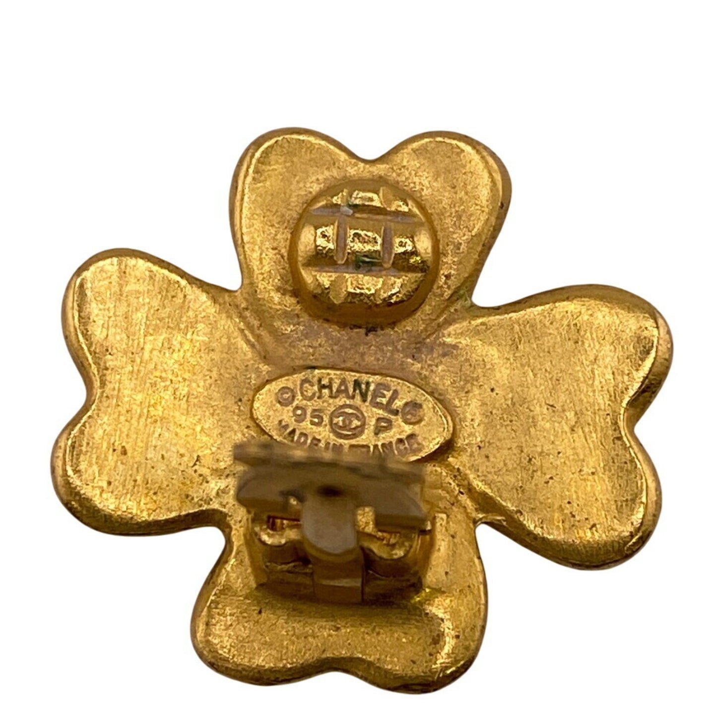 Chanel 95P Coco Mark Clover Earrings