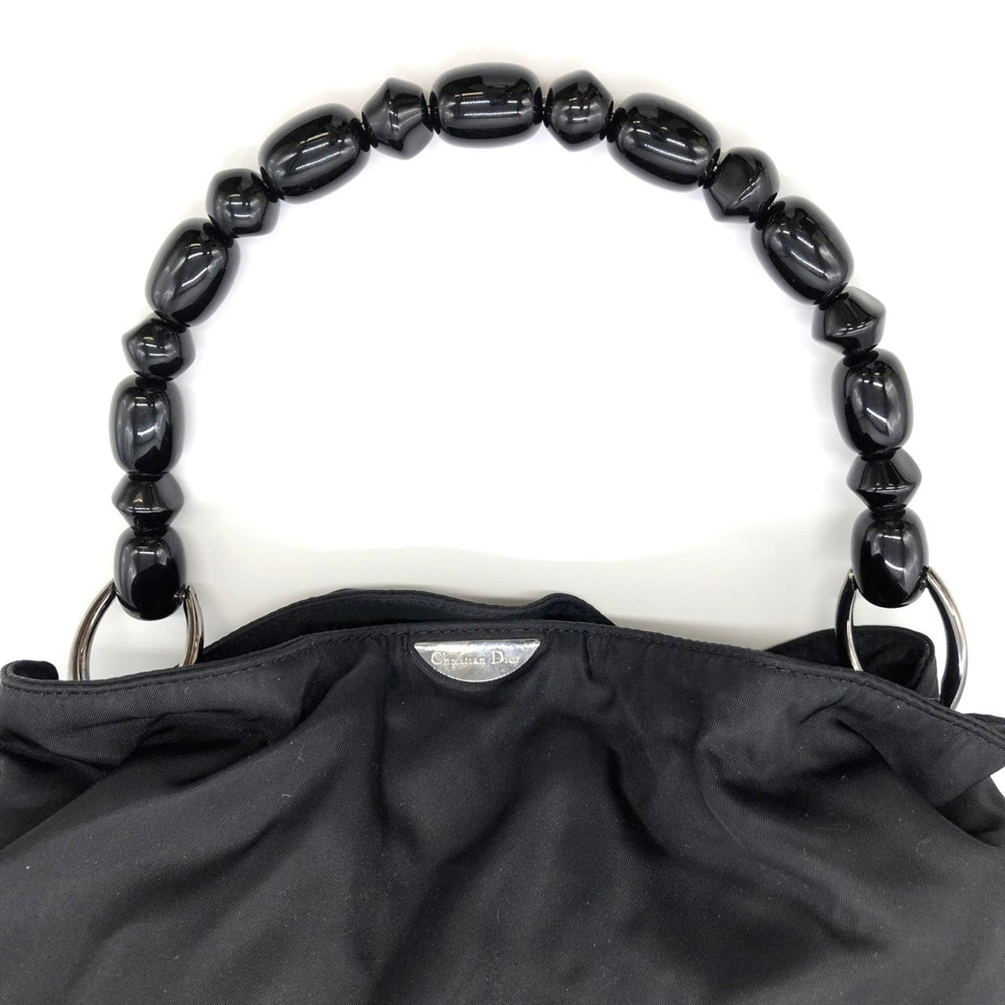 Christian Dior Dior Handbag Black Marispearl Nylon