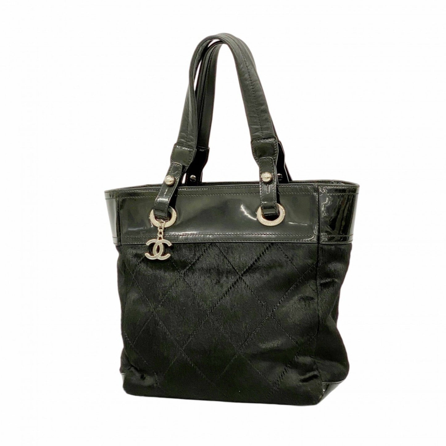 Chanel Paris-Biarritz Tote Bag In Black Patent Leather