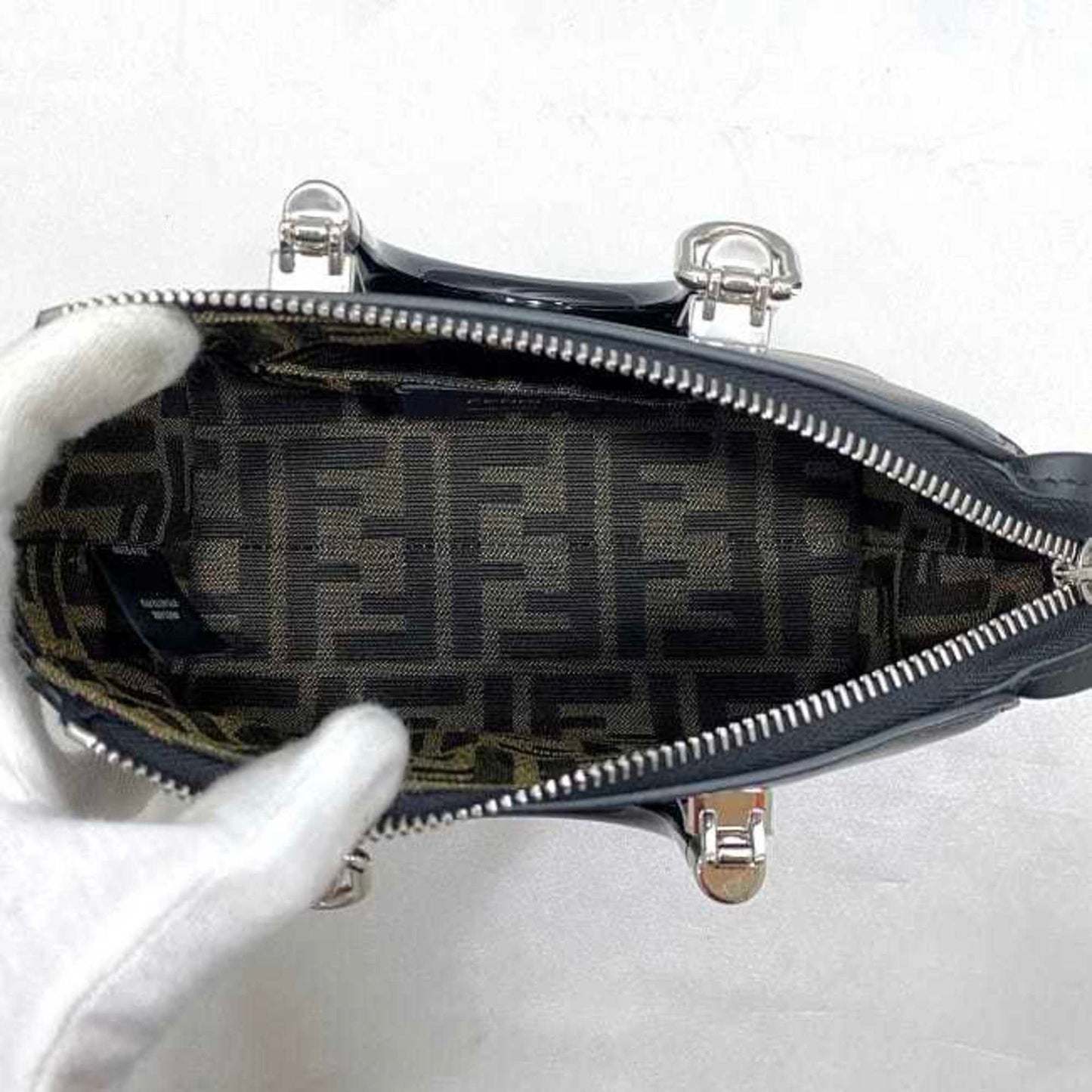 Fendi Boston Bag By The Way F-21249 Black 8Bs067 Leather Fendi