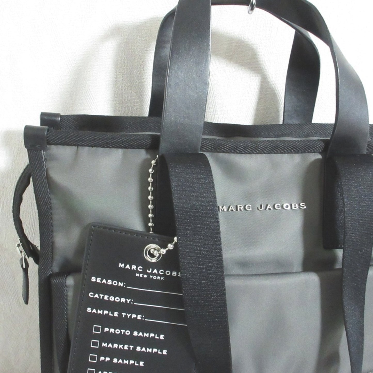 Marc Jacobs Charm Attached 2Way Tote Bag Shoulder Grey