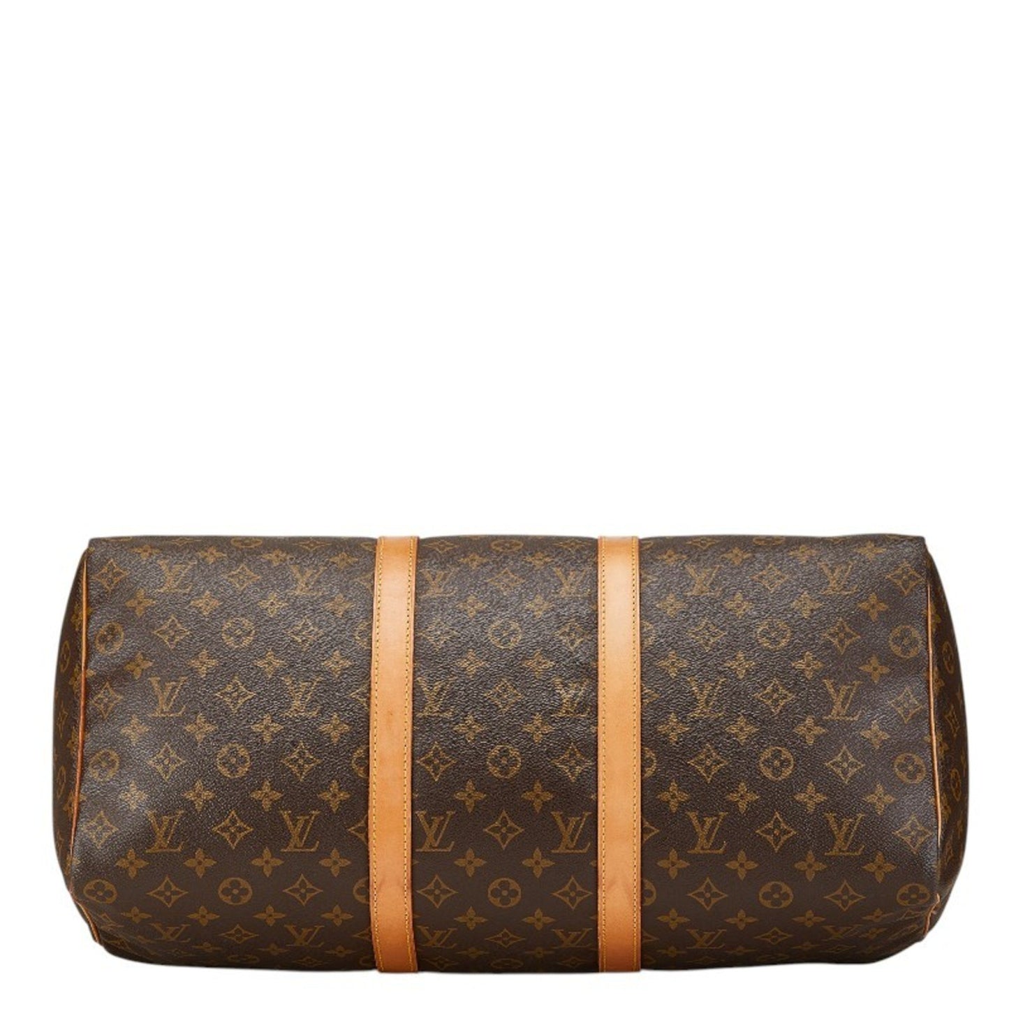 Louis Vuitton Monogram Keepall 50 Boston Bag Shoulder M41426 Brown Pvc Leather