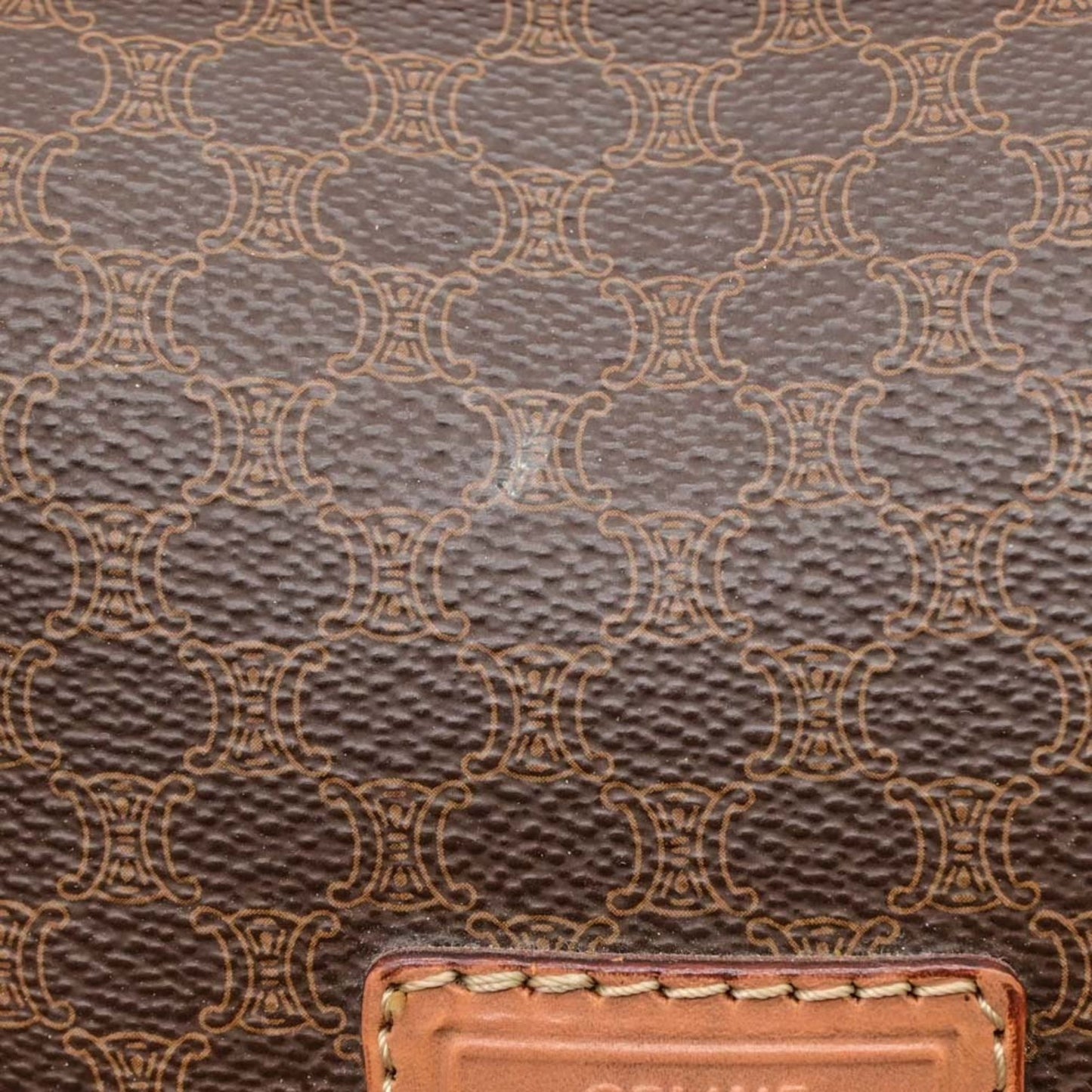 Celine Macadam Boston Bag Leather Brown