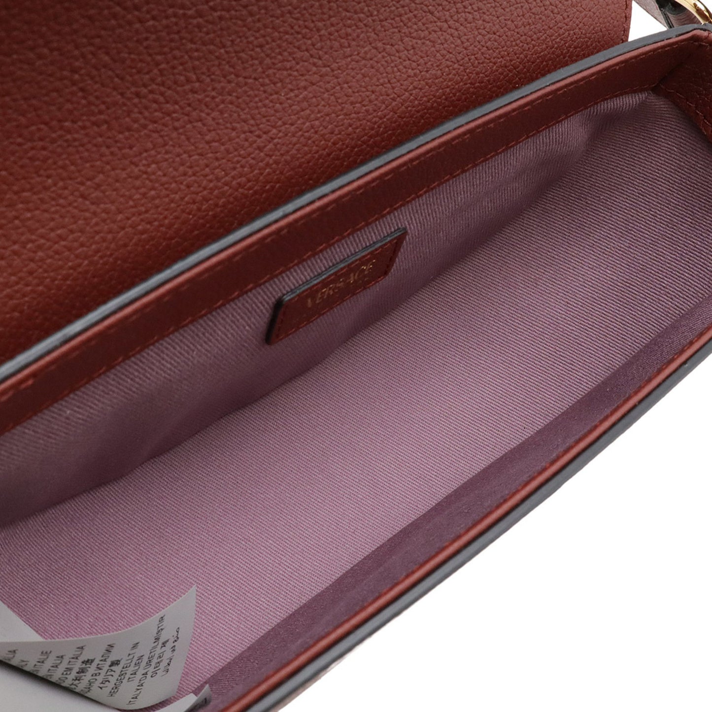Versace Versace Medusa Flap Shoulder Bag Clutch Leather Burgundy