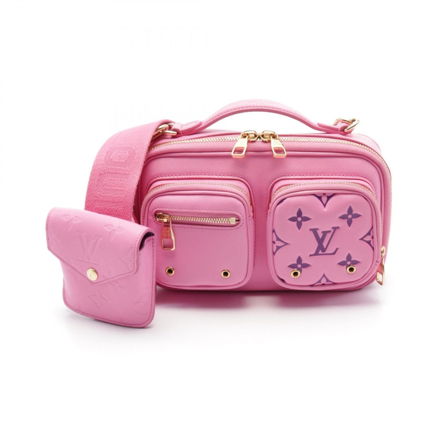 Louis Vuitton Utility Crossbody Rose Handbag Leather