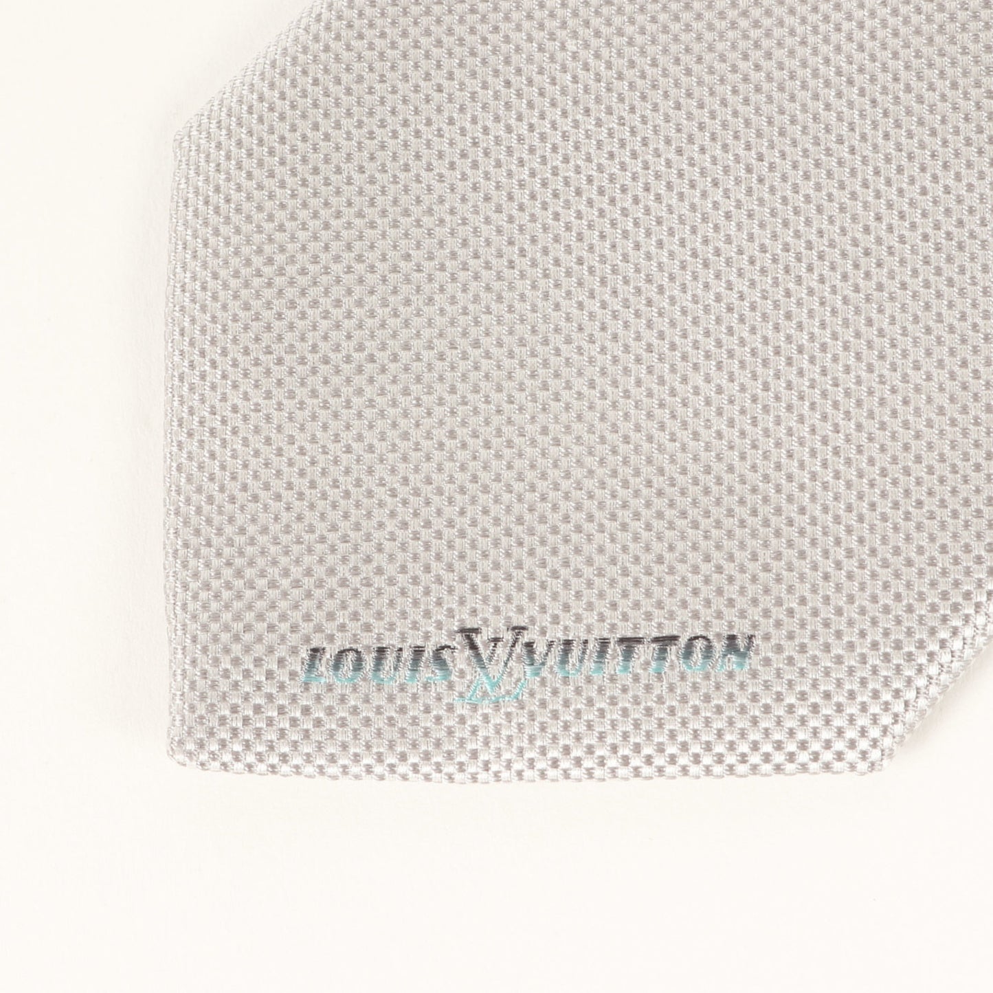 Louis Vuitton Plain Silk Cravate Tie M73629 Silver