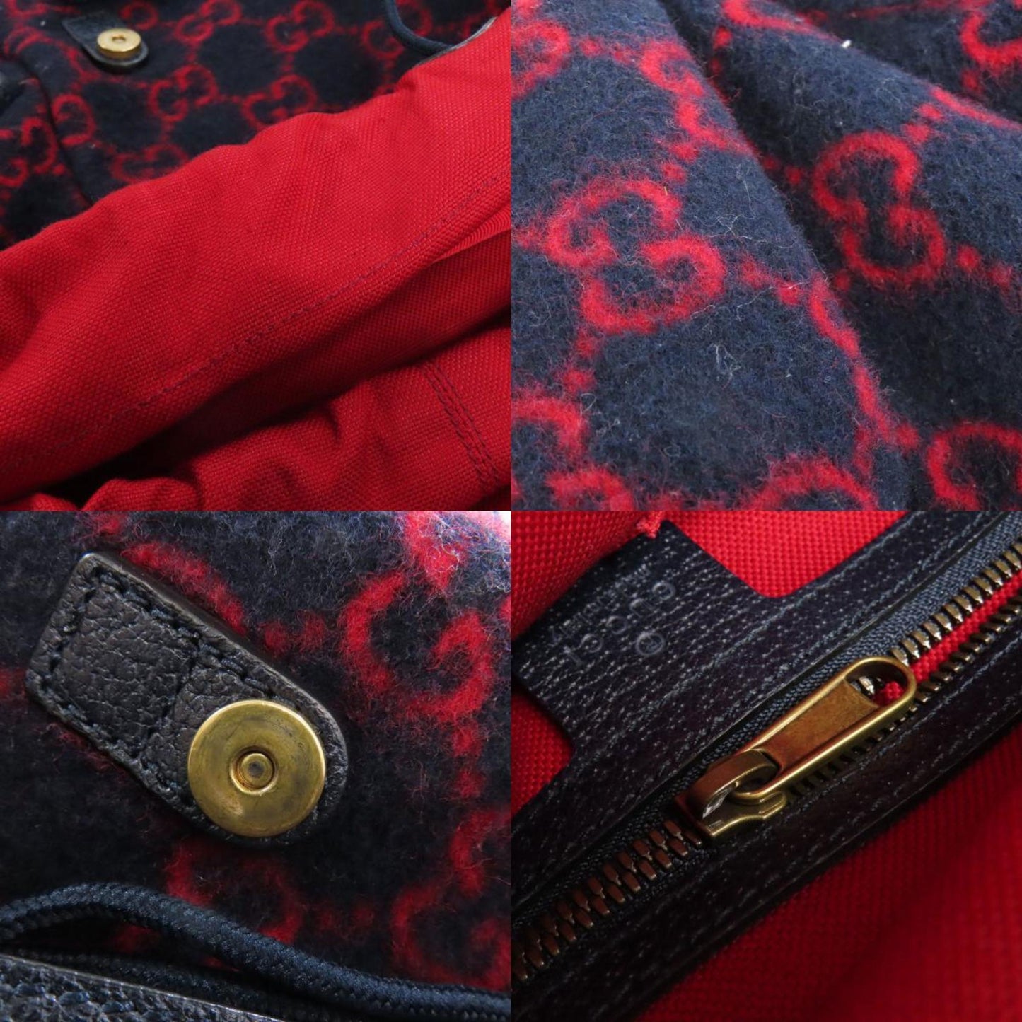 Gucci 598184 Gg Wool Backpack/Daypack