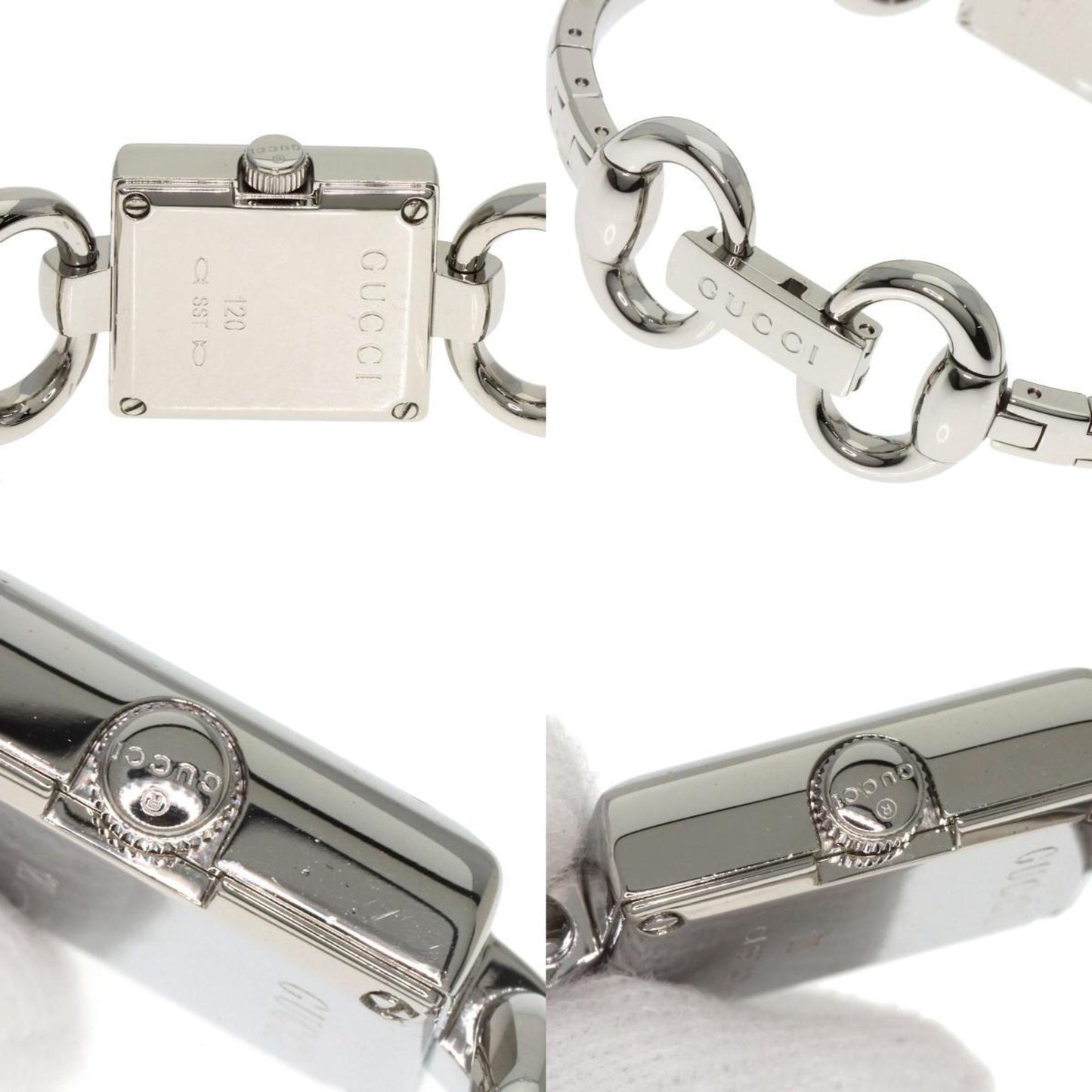 Gucci Ya120 Tornavoni Watch Stainless Steel Ss