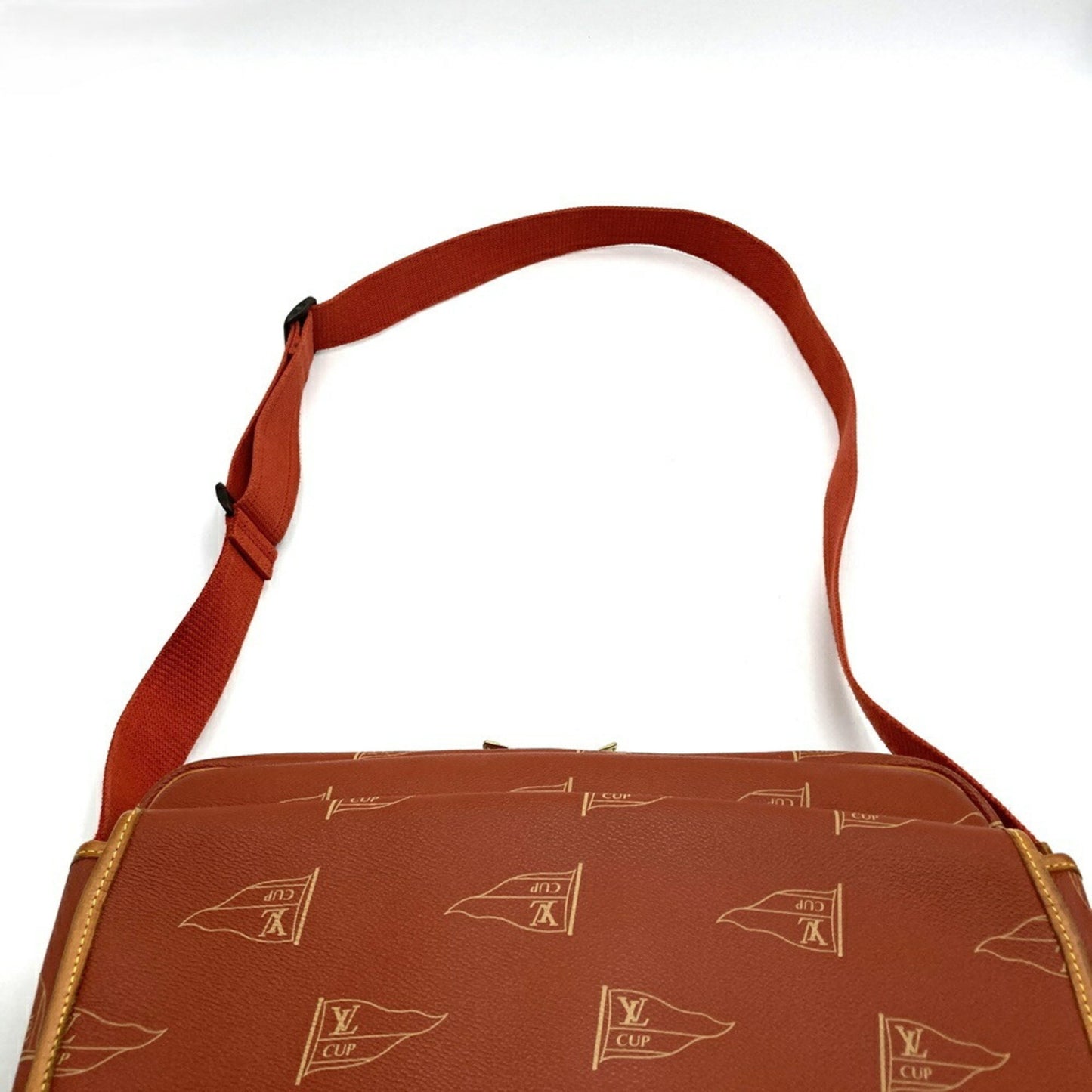 Louis Vuitton M80028 Louis Vuitton Cup Calvi Shoulder Bag In Orange Leather /
