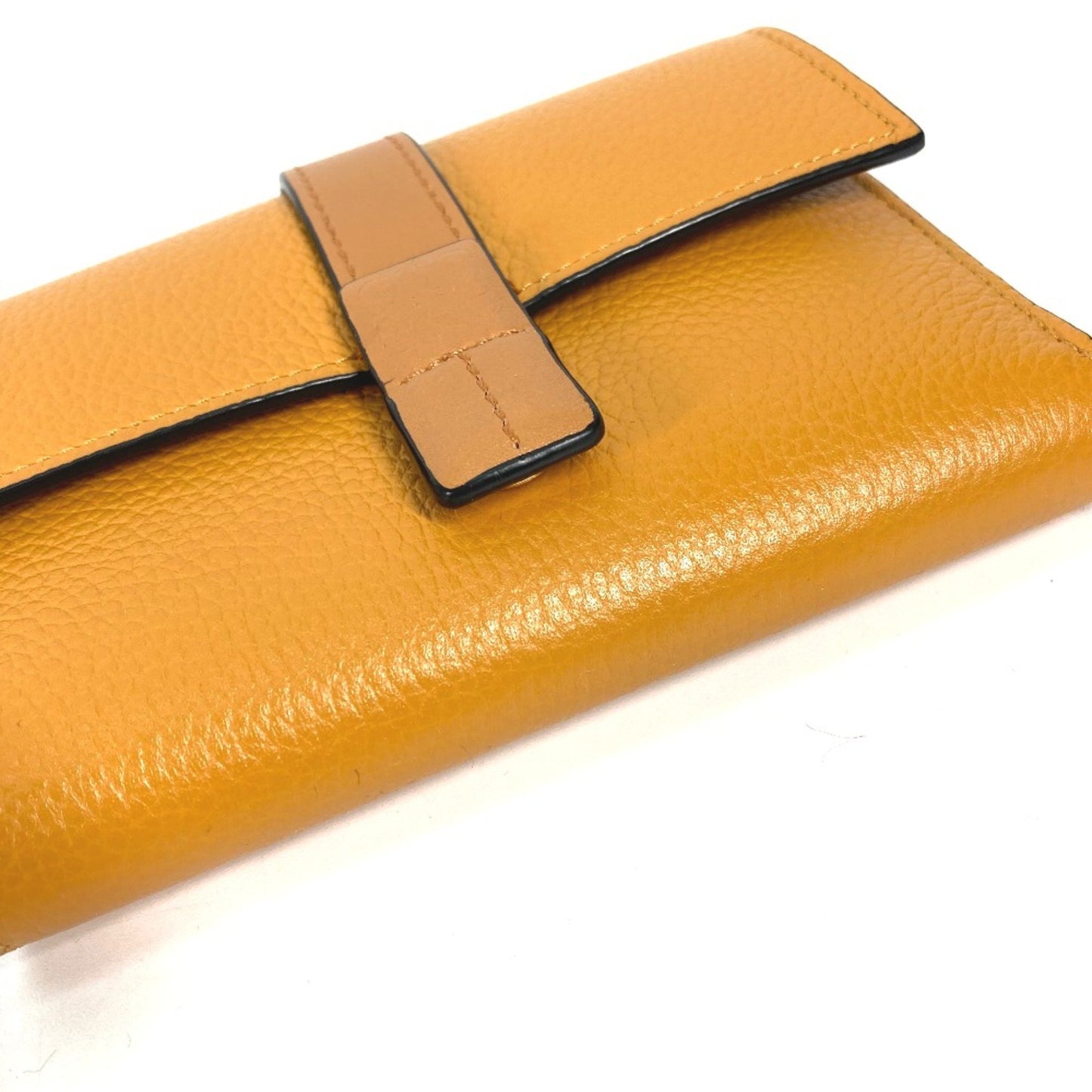Loewe Compact Wallet Trifold Wallet Yellow Brown