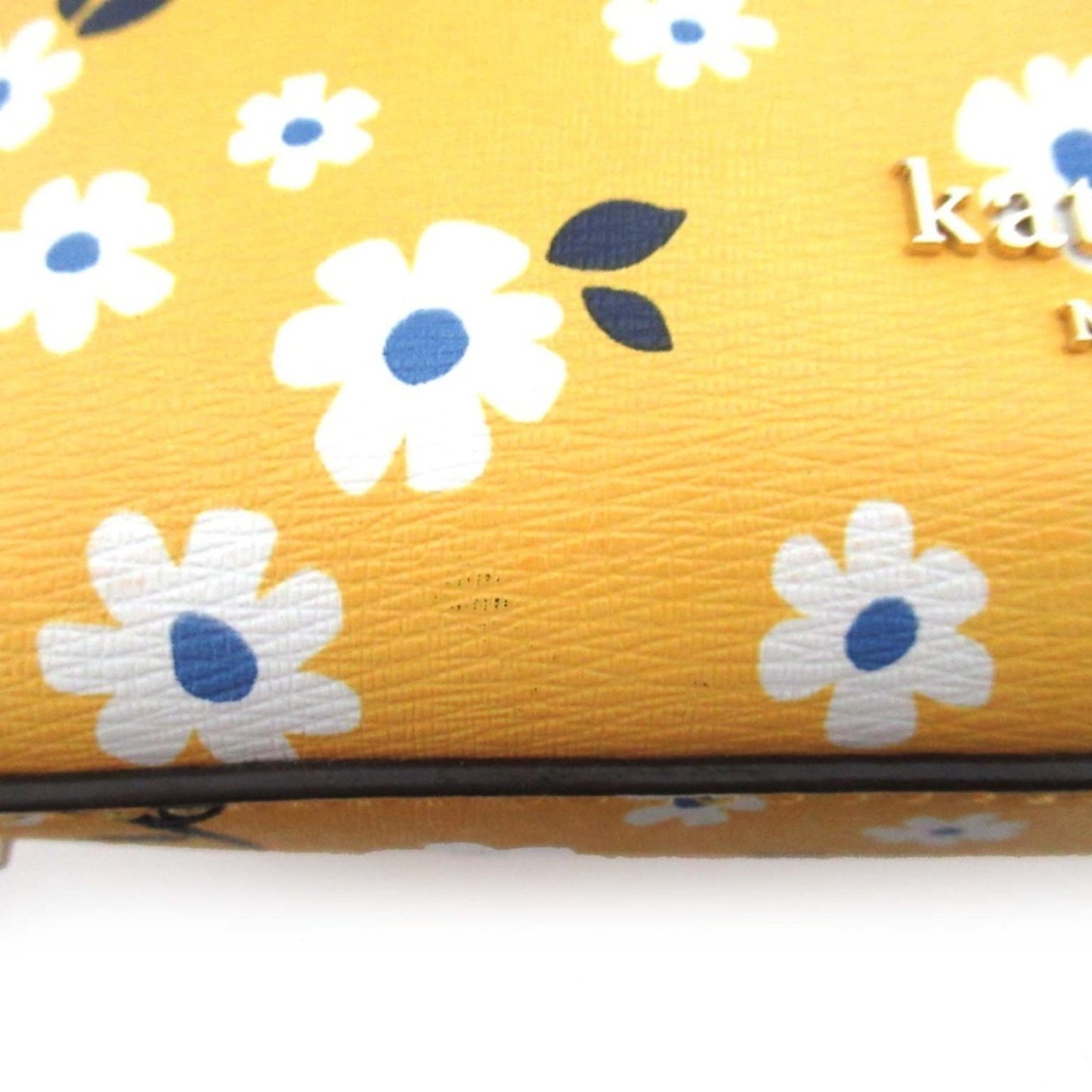 Kate Spade Darcy Fleurette Toss Small Bucket Floral Pattern 2Way Shoulder Bag Handbag Yellow