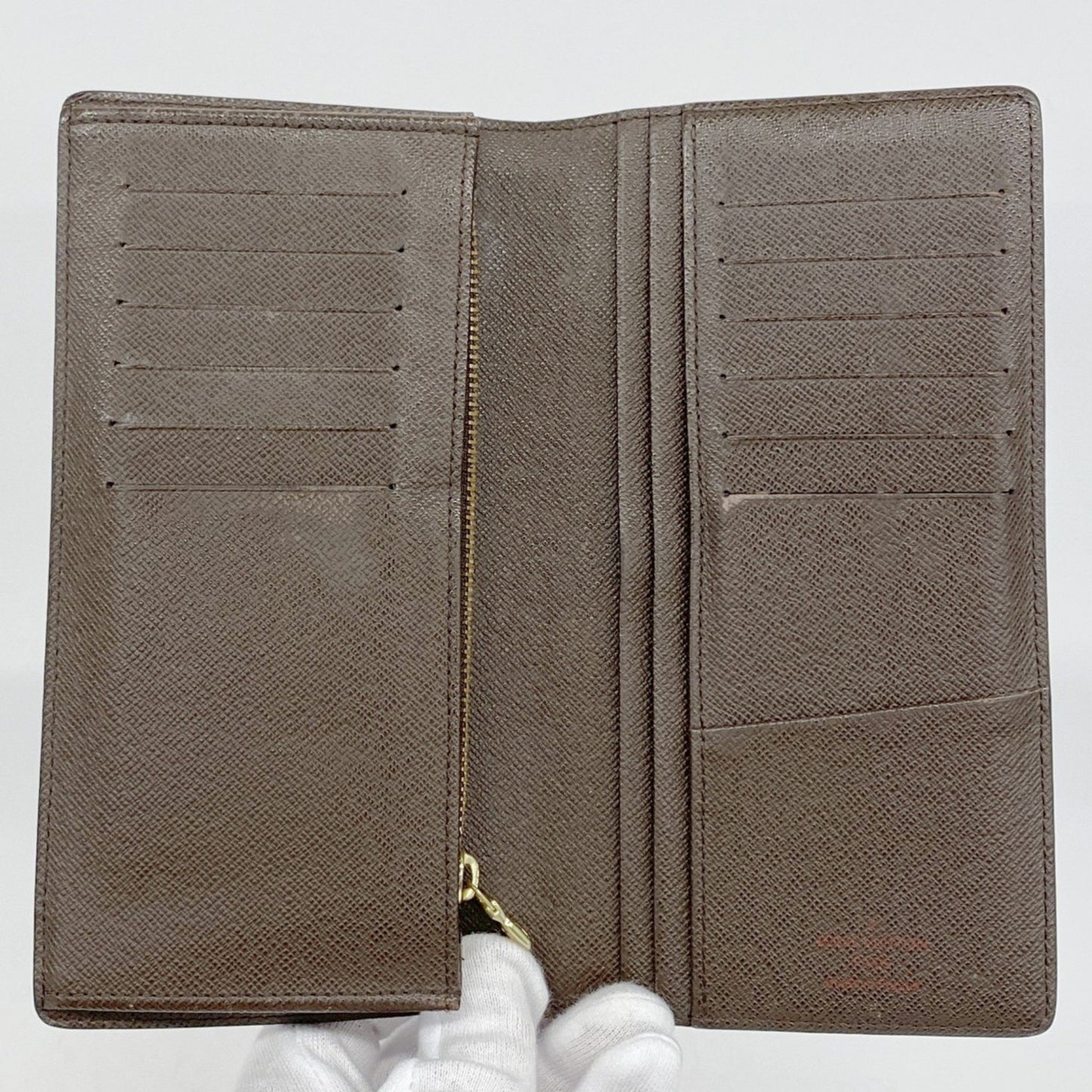 Louis Vuitton Damier Portefeuille Brazza Long Wallet N60017 Ebene