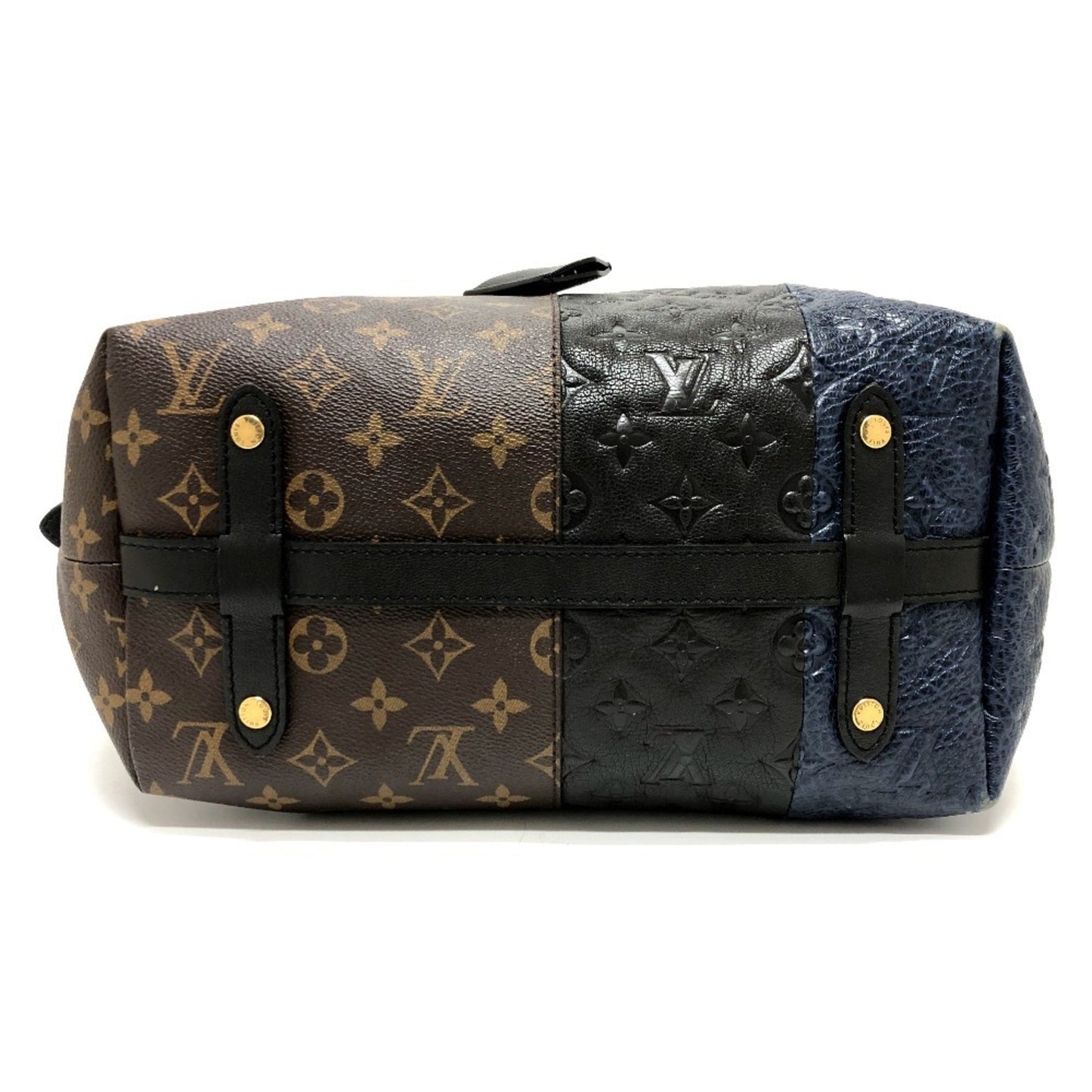 Louis Vuitton M40504 Monogram Block Tote Shoulder Bag