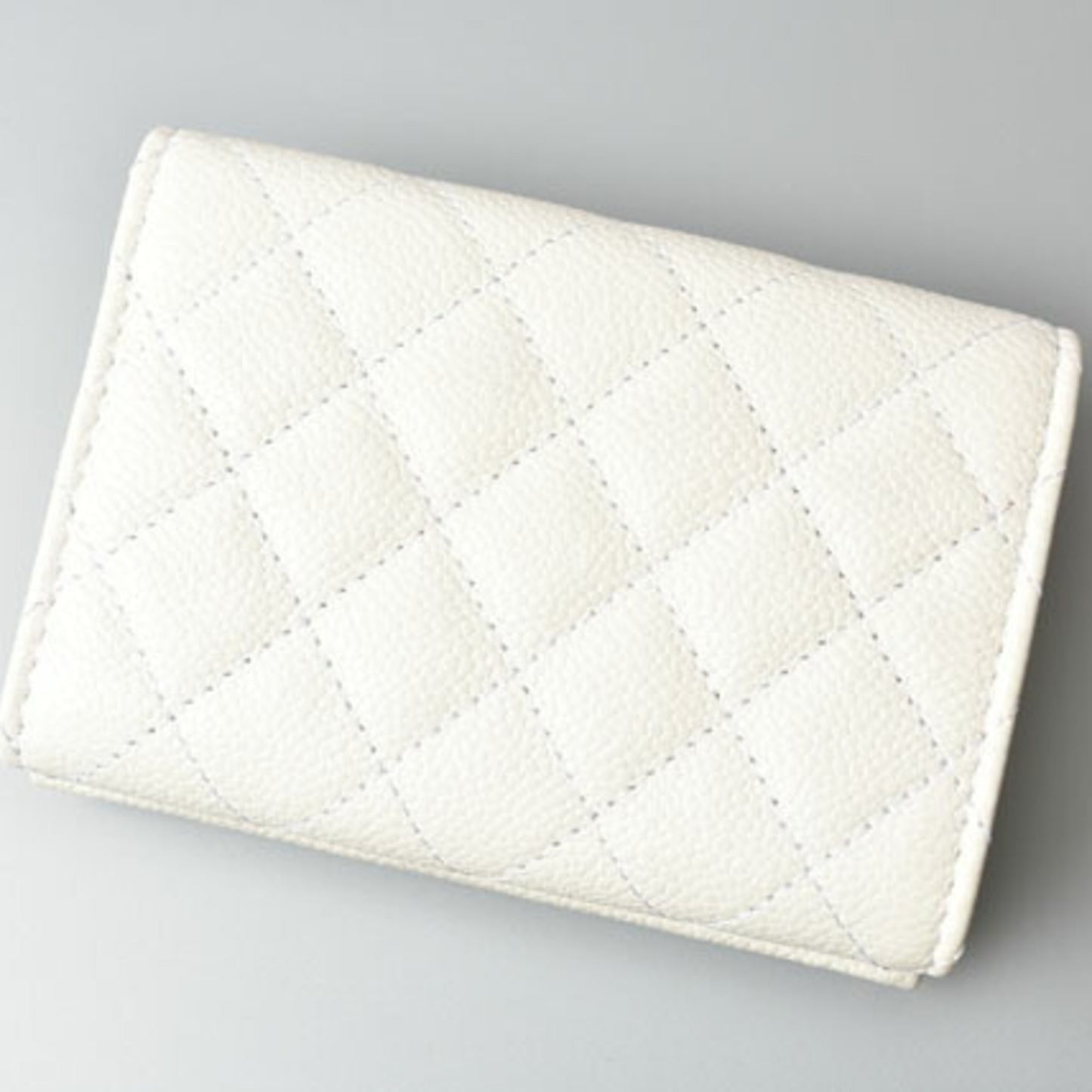 Chanel Wallet/Tri-Fold Chanel Wallet Boy Caviar Skin Off-White Gold
