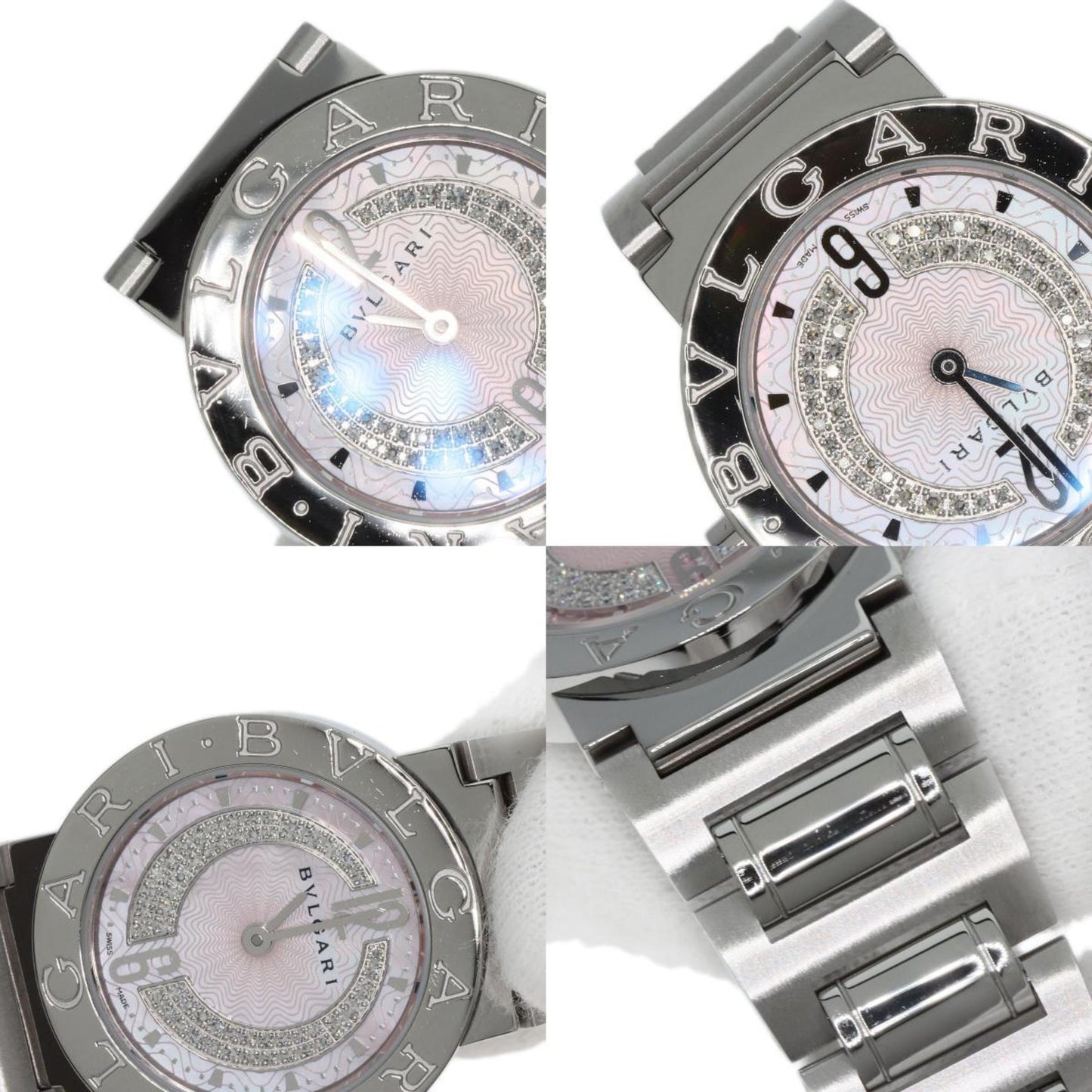 Bvlgari Bb26C2Ss Dn Diamond Watch Stainless Steel Ss
