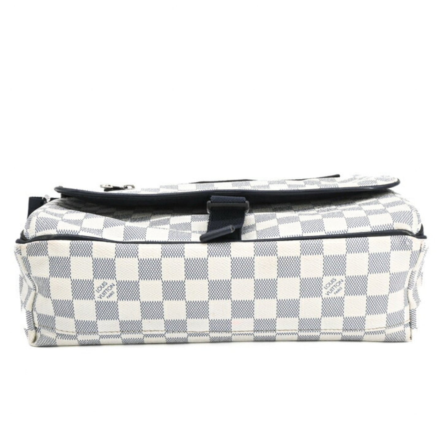 Louis Vuitton Damier Chance Matchpoint Shoulder Bag In White And Navy
