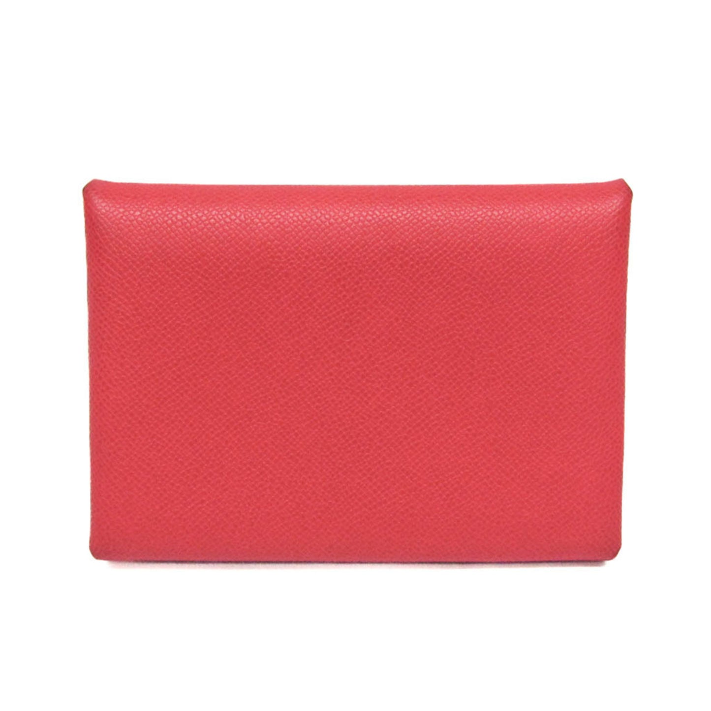 Hermes Calvi Duo Leather Card Case Ruby