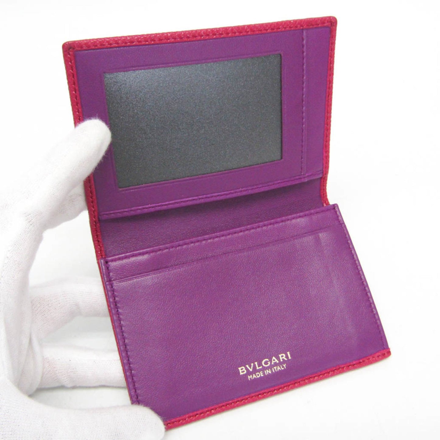 Bvlgari Bvlgari Bvlgari 287264 Leather Card Case Pink
