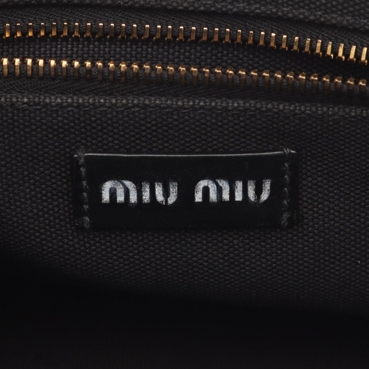Miu Miu Miu Canapa Tote Bag Canvas Leather