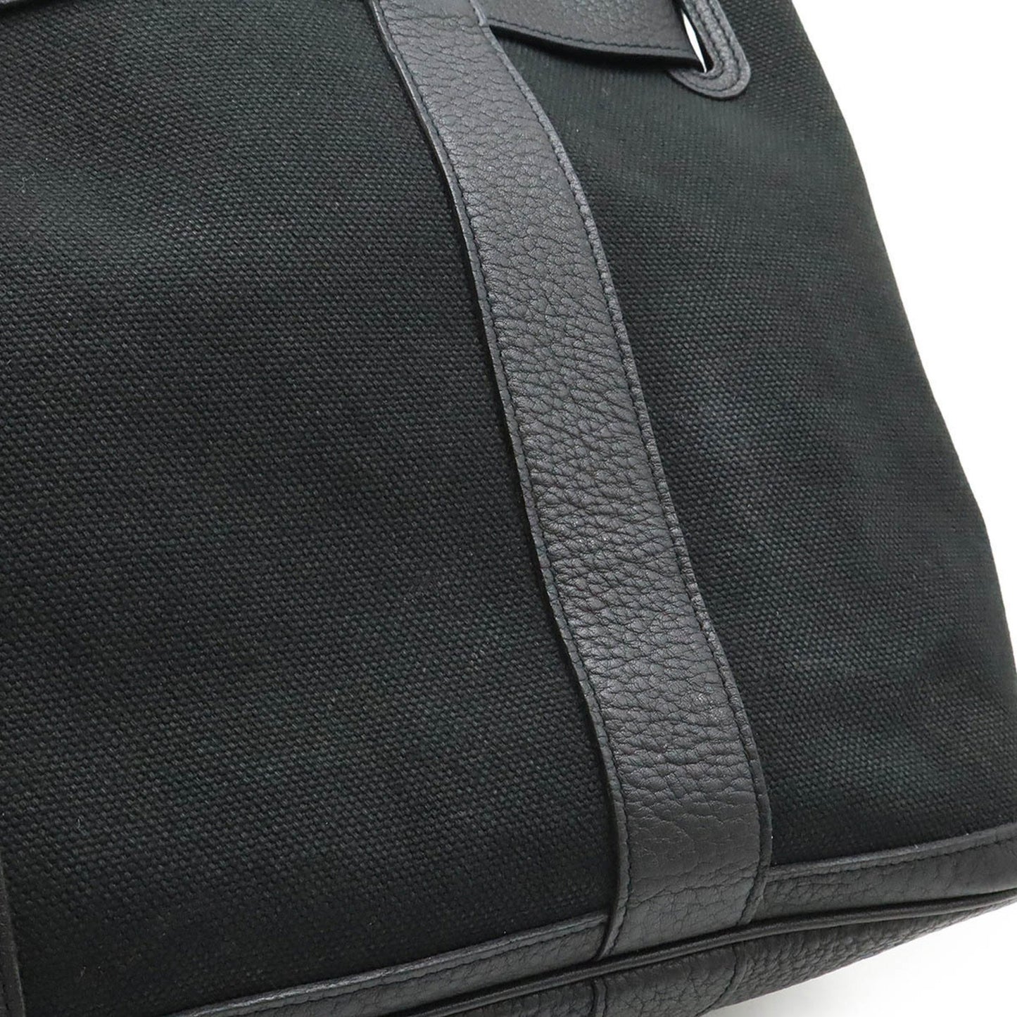 Hermes Hermes Petite Ceinture Mm Tote Bag Handbag Canvas Leather Black ?J Stamp