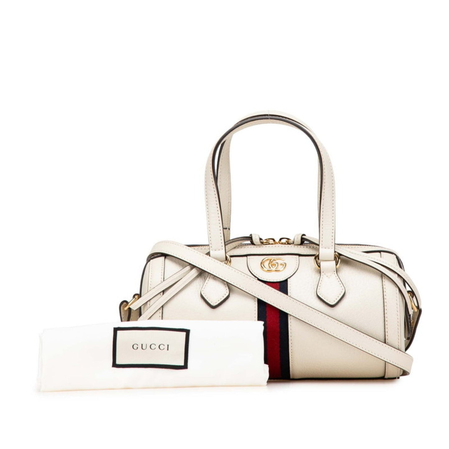 Gucci Gg Ophidia Handbag/Shoulder Bag 2Way 602577 White Leather