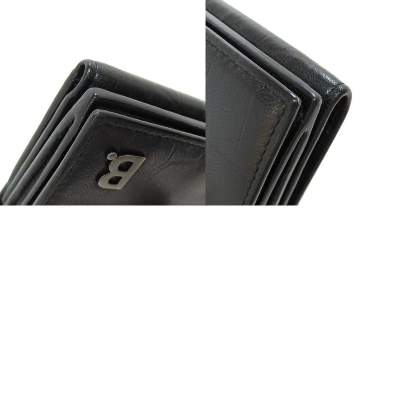 Balenciaga Tri-Fold Wallet Embossed Bi-Fold Leather