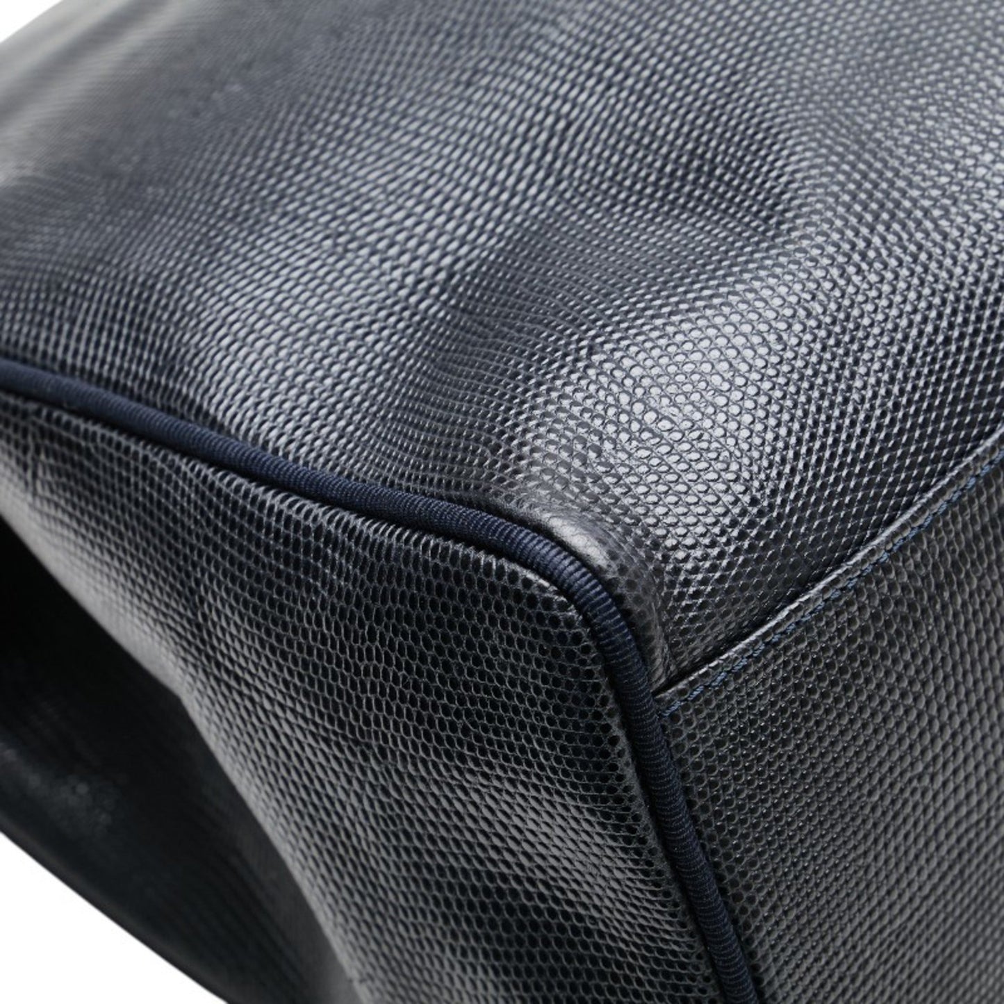 Salvatore Ferragamo Vara Embossed Tote Bag Handbag Aq21 2530 Black Leather